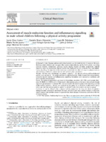 Assessment of muscle endocrine function and inflammatory signalling in male school children following a physical activity programme