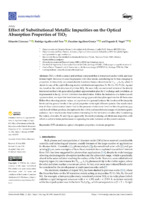 Effect of Substitutional Metallic Impurities on the Optical Absorption Properties of TiO2