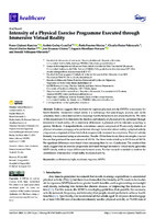 Intensity of a Physical Exercise Programme Executed through Immersive Virtual Reality