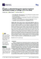 Propolis as a Potential Therapeutic Agent to Counteract Age-Related Changes in Cartilage: An In Vivo Study