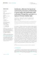 Antibiotics affected the bacterial community structure and diversity in pore water and sediments with cultivated Phragmites australis in a typical Chinese shallow lake