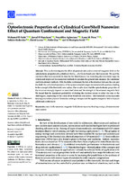  Optoelectronic Properties of a Cylindrical Core/Shell Nanowire: Effect of Quantum Confinement and Magnetic Field 