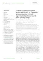 Chemical composition and antifungal activity of Capsicum pepper aqueous extracts against plant pathogens and food spoilage fungi