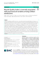 Muscle Quality Index is inversely associated with psychosocial variables among Chilean adolescents