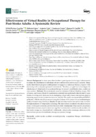 Effectiveness of Virtual Reality in Occupational Therapy for Post-Stroke Adults: A Systematic Review