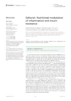 Editorial: Nutritional modulation of inflammation and insulin resistance