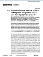 Urbanization and physical activity in the global Prospective Urban and Rural Epidemiology study