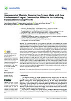 Assessment of Modular Construction System Made with Low Environmental Impact Construction Materials for Achieving Sustainable Housing Projects
