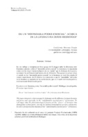 De un “insondable poder esencial”. Acerca de la literatura desde Heidegger
