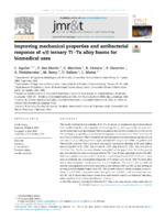 Improving mechanical properties and antibacterial response of a/b ternary Ti-Ta alloy foams for biomedical uses
