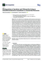 Biodegradation of Iprodione and Chlorpyrifos Using an Immobilized Bacterial Consortium in a Packed-Bed Bioreactor