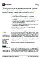 Assessing Antioxidant and Pour Point Depressant Capacity of Turmeric Rhizome Extract in Biolubricants