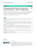 Developing the teledentistry acceptance survey for dentists – TAS-D a Delphi study