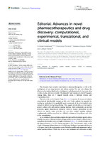 Editorial: Advances in novel pharmacotherapeutics and drug discovery: computational, experimental, translational, and clinical models