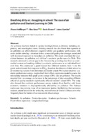 Breathing dirty air, struggling in school: The case of air pollution and Student Learning in Chile