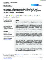 Agroforestry enhances biological activity, diversity and soil-based ecosystem functions in mountain agroecosystems of Latin America: A meta-analysis