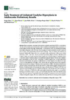 Early Treatment of Unilateral Condylar Hyperplasia in Adolescents: Preliminary Results