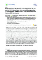 Evaluation of Reductions in Fume Emissions (VOCs and SVOCs) from Warm Mix Asphalt Incorporating Natural Zeolite and Reclaimed Asphalt Pavement for Sustainable Pavements (version publicada))