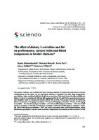 The effect of dietary L-carnitine and fat on performance, carcass traits and blood components in broiler chickens